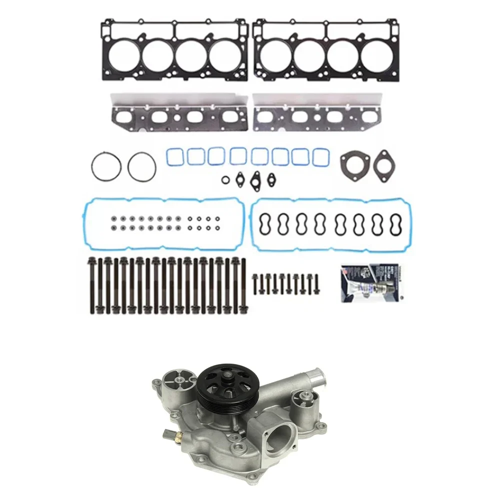 Engine Parts Head Gasket Set Bolts with Water Pump Fit 5.7L V8 GAS OHV MDS For 09-22 CHRYSLER 300 DODGE JEEP COMMANDER RAM