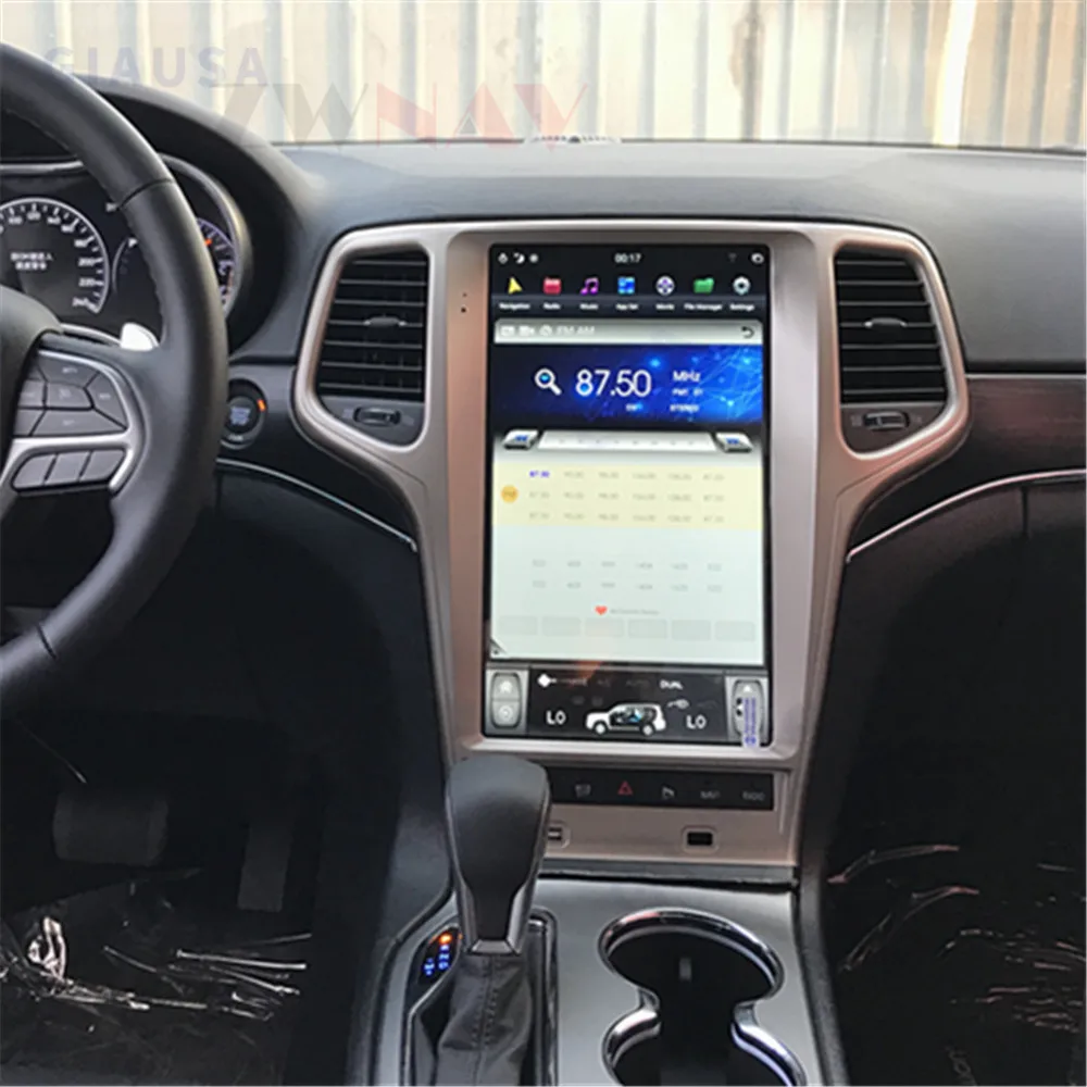 

13,6-дюймовый Android Tesla Style для Jeep Grand Cherokee 2010 2011 2012-2020 GPS-навигация с DSP Carplay Автомобильный мультимедийный плеер