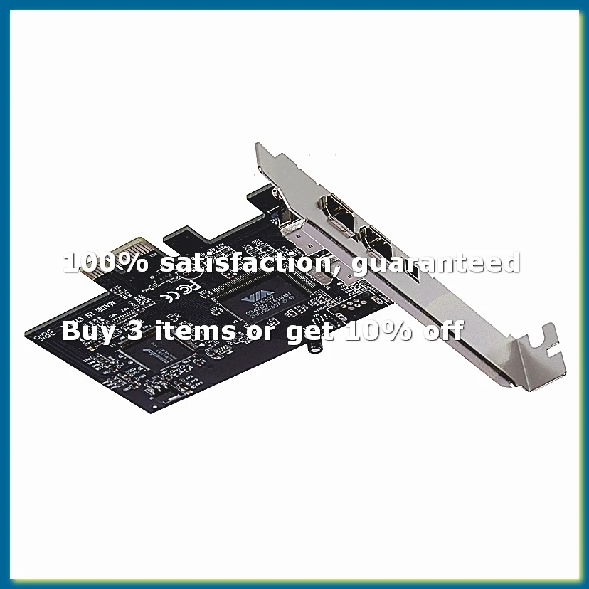 PCI Express x1 PCI-E FireWire 1394a IEEE1394 Controller Card 3 Port For Desktop