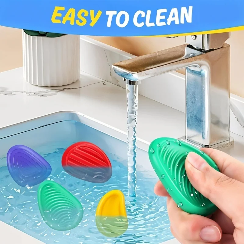 6 قطعة ألعاب متململة مجموعة الحجر الحسي لينة محكم القلق الحجارة لتوحد تهدئة سيليكون الحسية التوحد لعب لتخفيف القلق