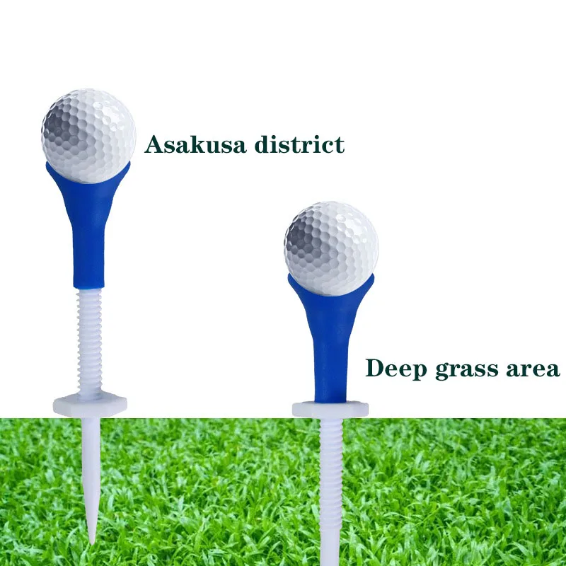 Jusenda 5PCS/Pack Plastic Golf Tees blue 85mm Durable Rubber Cushion Top Golf Ball Holder Golf Accessories