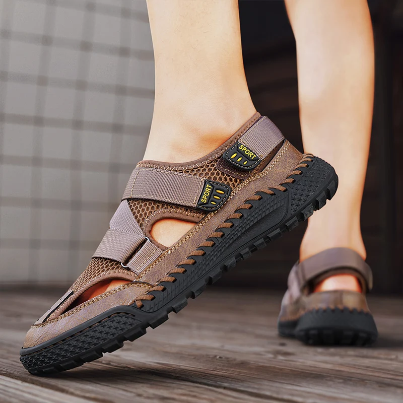 Summer Sandals Men's Plus Size Beach Shoes High Quality Handmade Slippers