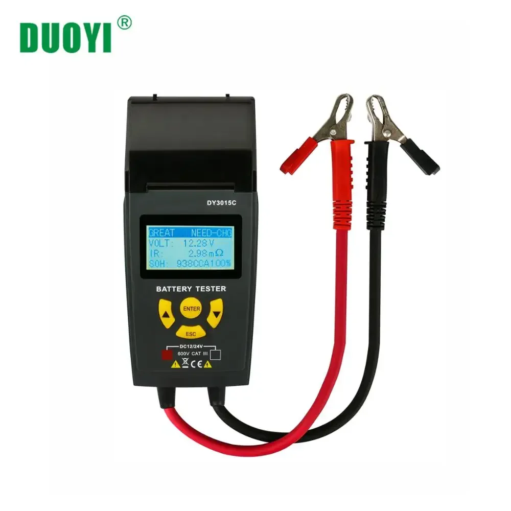 

DUOYI DY3015C 12V/24V Car Battery Tester Automotive Battery Analyzer Cranking Charging Tester Auto Vehicle Repair Test Tool