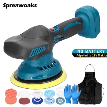 Cordless car polisher 6 gears electric auto polishing machine waxing sanding sealing glaze power tools for Makita 18v battery