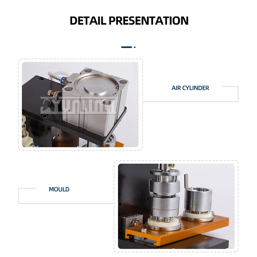 Pneumatic Badge Machine Desktop DIY Badge Making Machine Automatic Induction Stamping Tool with Mold 2025 NEW