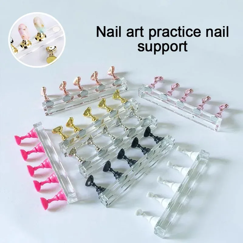 

New 5pcs Magnetic Nail Display Nail Polish Holder Nail Stand Sample Nails Magnet Tips Reusable Putty MJZSJ03