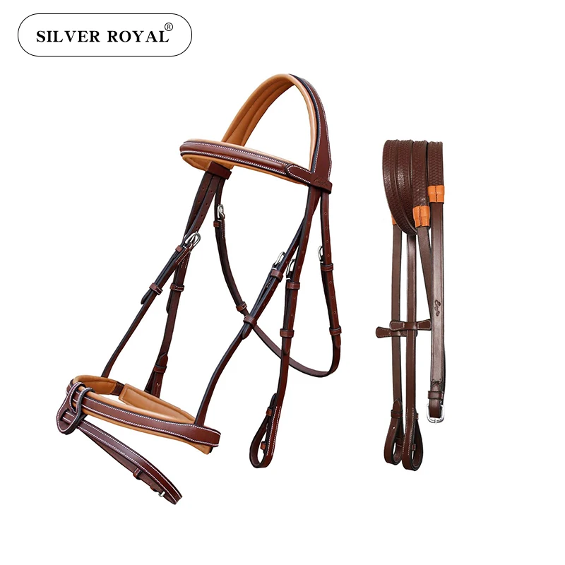 Conjunto de brigas equestres em inglês, equipamento de equipamento de equitação para dança de passo