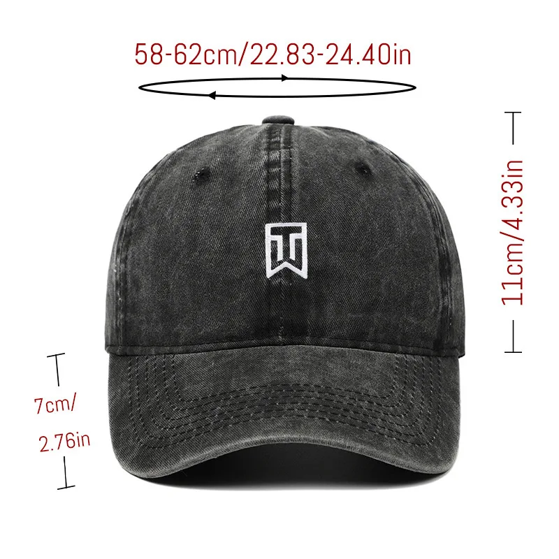Personalisierte Tiger Woods bestickte Baseballkappe für Männer und Frauen im Freien Sonnenhut Visier Y2K Hip Hop Streetwear Trucker Hüte