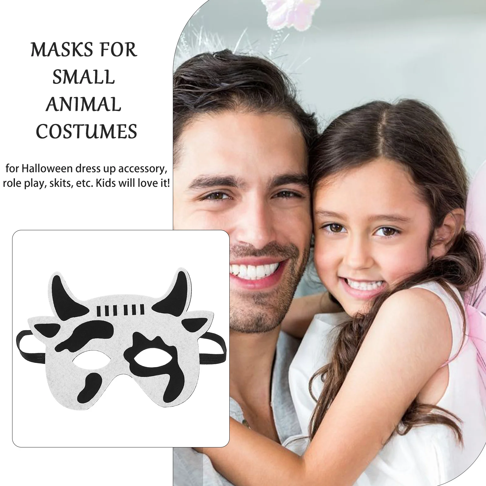 

4pcs Kids Animal Masks Cartoon Mask For Children Felt Material Halloween Party Role Play Photo Prop Birthday Decoration