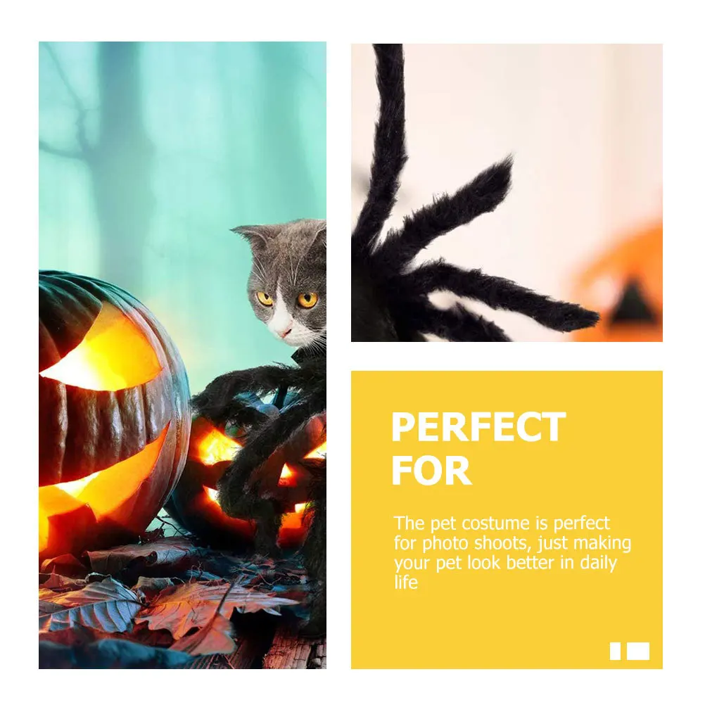 

Spider Decoration Dress Halloween Costume for Dog Cat Pumpkin Cartoon Fancy Dress Prop Pet Cosplay Dog Jacket Spider Belt Decor