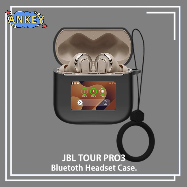 Case for JBL Tour Pro3 Protective Cover Anti-fall Soft Silicone Wireless Bluetooth Earbuds Carrying