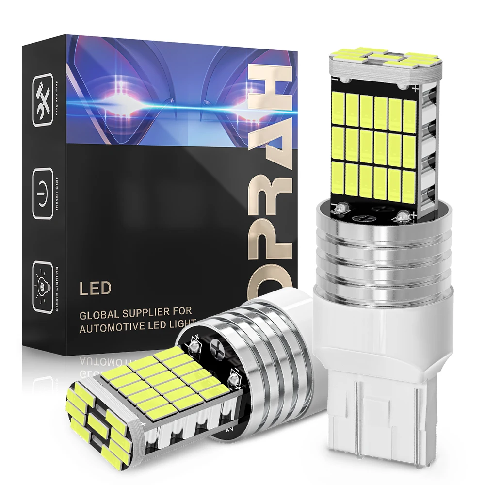 أوبرا 2x مصباح إشارة T20 7440 W21W Wy21W 7443 W21/5W LED 4014SMD P27/7W T25 3157 P27W في Canbus لا خطأ ل بدوره إشارة مصباح مكبح