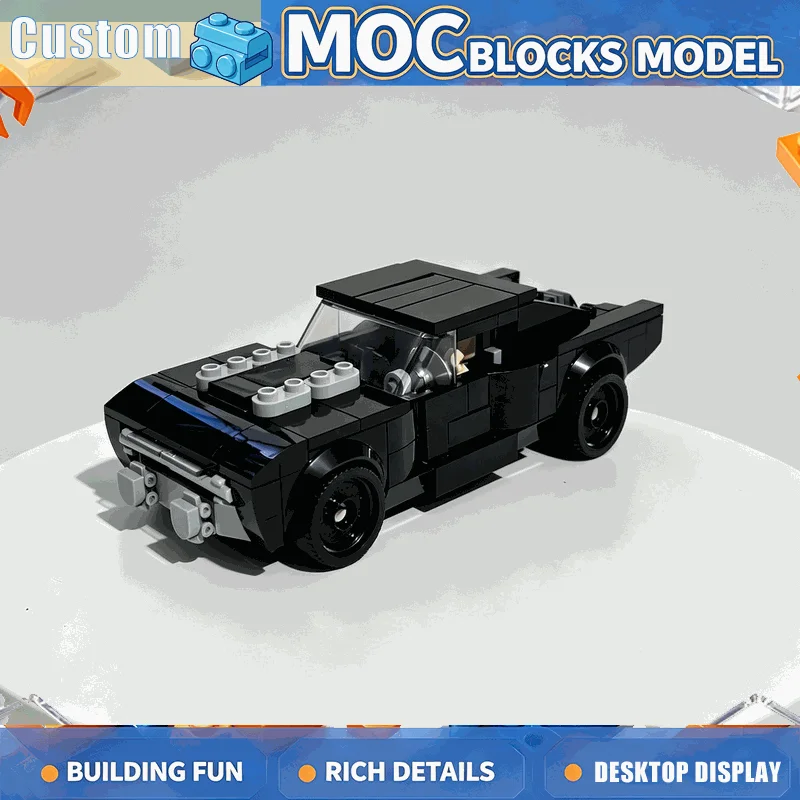 269PCS MOC Muscle Sports Car Vehicle Model Custom Building Blocks DIY Creative Assembly Educational Collection Toy Birthday Gift