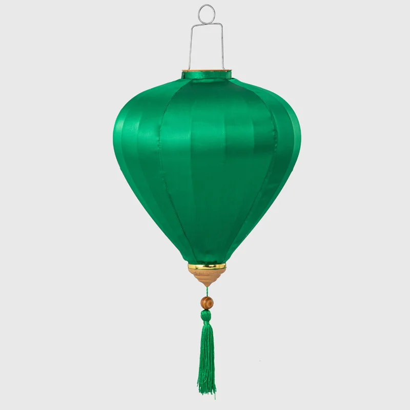 Solid Color Vintage Mid-autumn Silk Lanterns Japan Chinese Vietnam Lantern Floral Pattern Lantern for Festival Party Outdoor