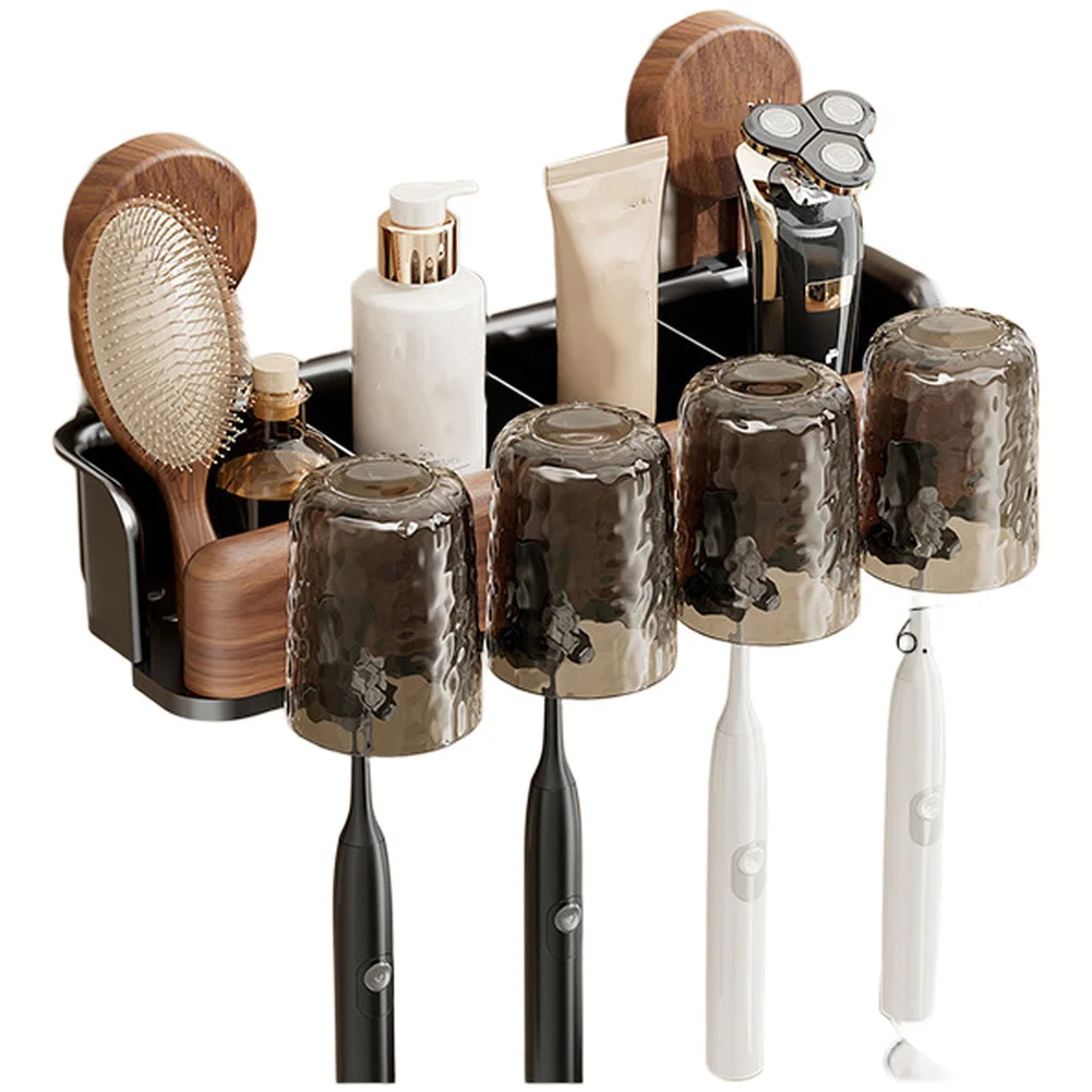 Bathroom Organization 16*15cm Suction Cup Holder Easy Installation Suction Holder Storage Box Wall Mount Shelf