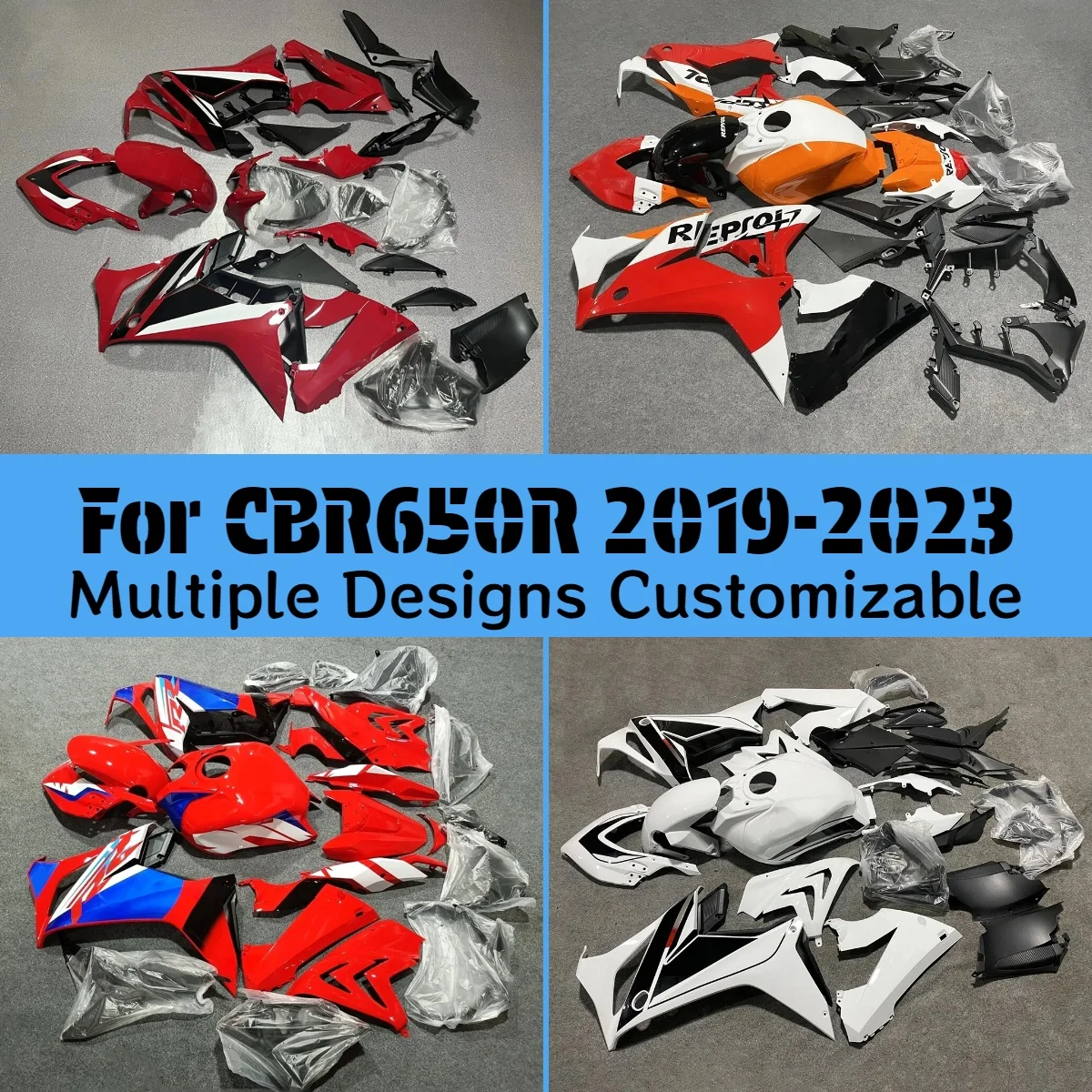 

Комплект обтекателей для мотоцикла Honda CBR650R 2019-2023, кастомные обтекатели
