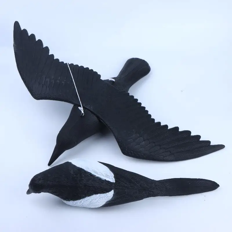 New！Simulation Crow Black Raven Bird Repellent Natural Pest Control Pigeon Repellent Raven Prop Scary Decoration Party Supplies