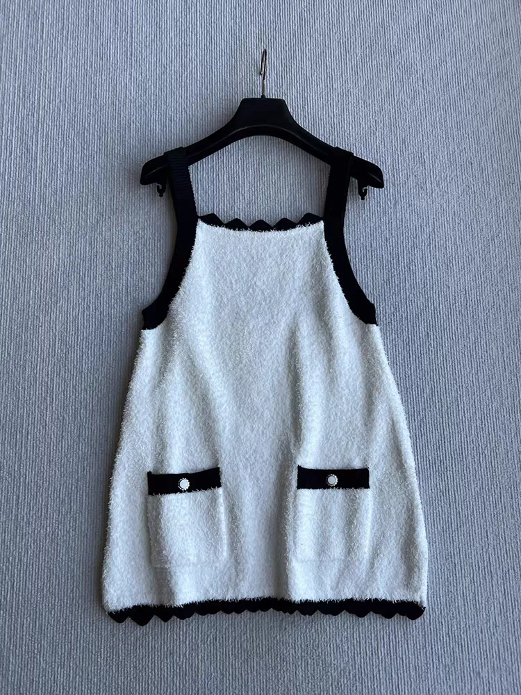 

White Backless Vest Women's Fashionable Spring New Arrival Elegant Lady High-End Dress Strapless Gown Two-Piece Set Shor...