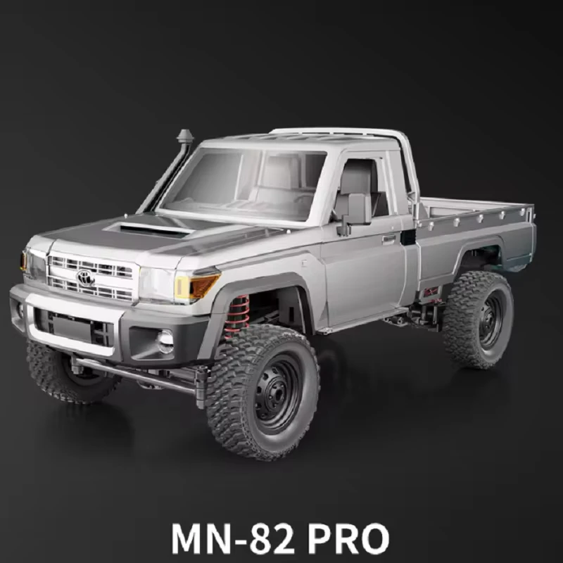 New MN82 PRO  2.4G 4WD Off-Road Crawler Car Pick Up Truck MN82 1:12 Full Scale RC CAR Controllable Headlights Boy Gifts Toy