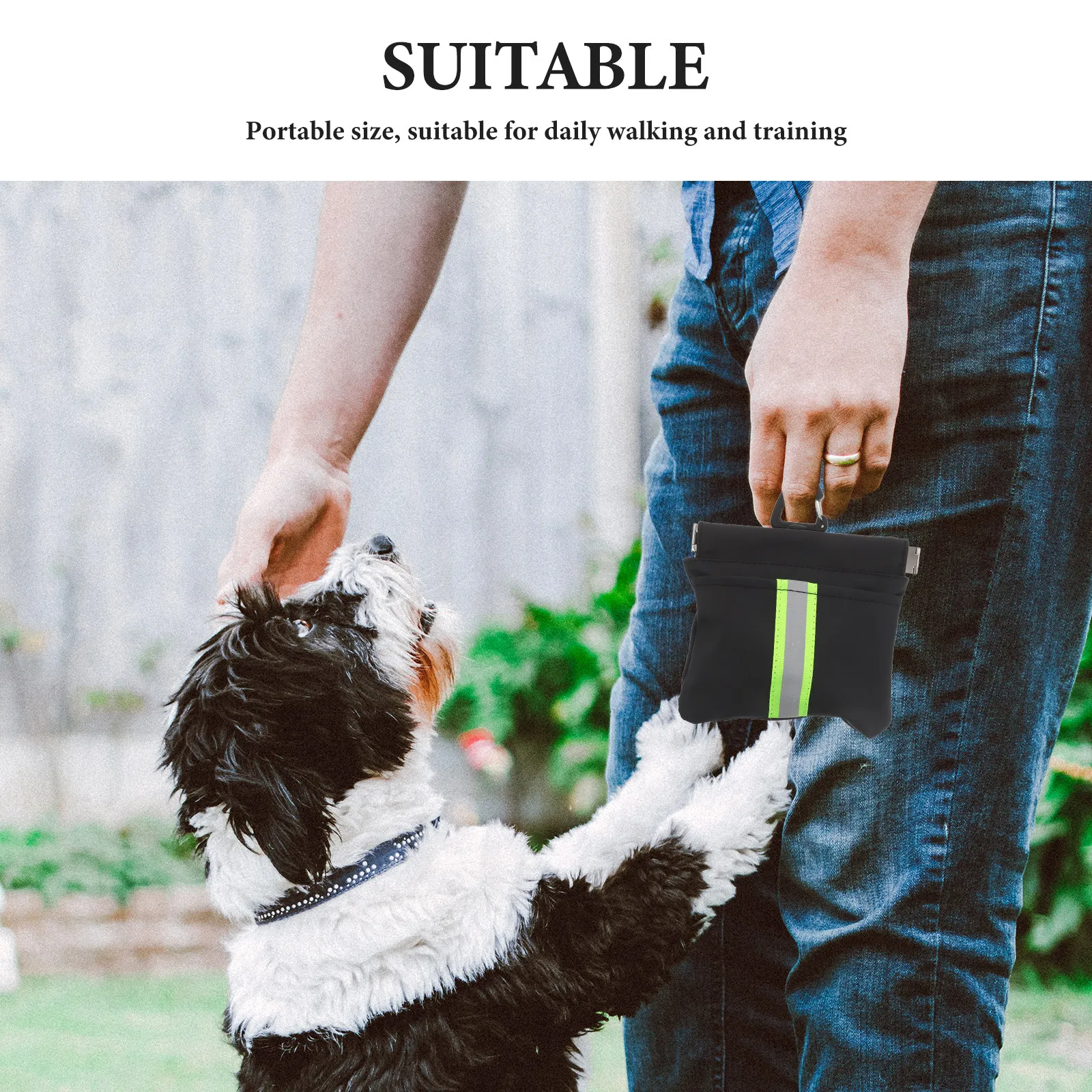 Dog Training Treat Pouch Waterproof Magnetic Closure Portable Dog Treat Bag Hands-Free Waist Clip Outdoor Walking Training Snack