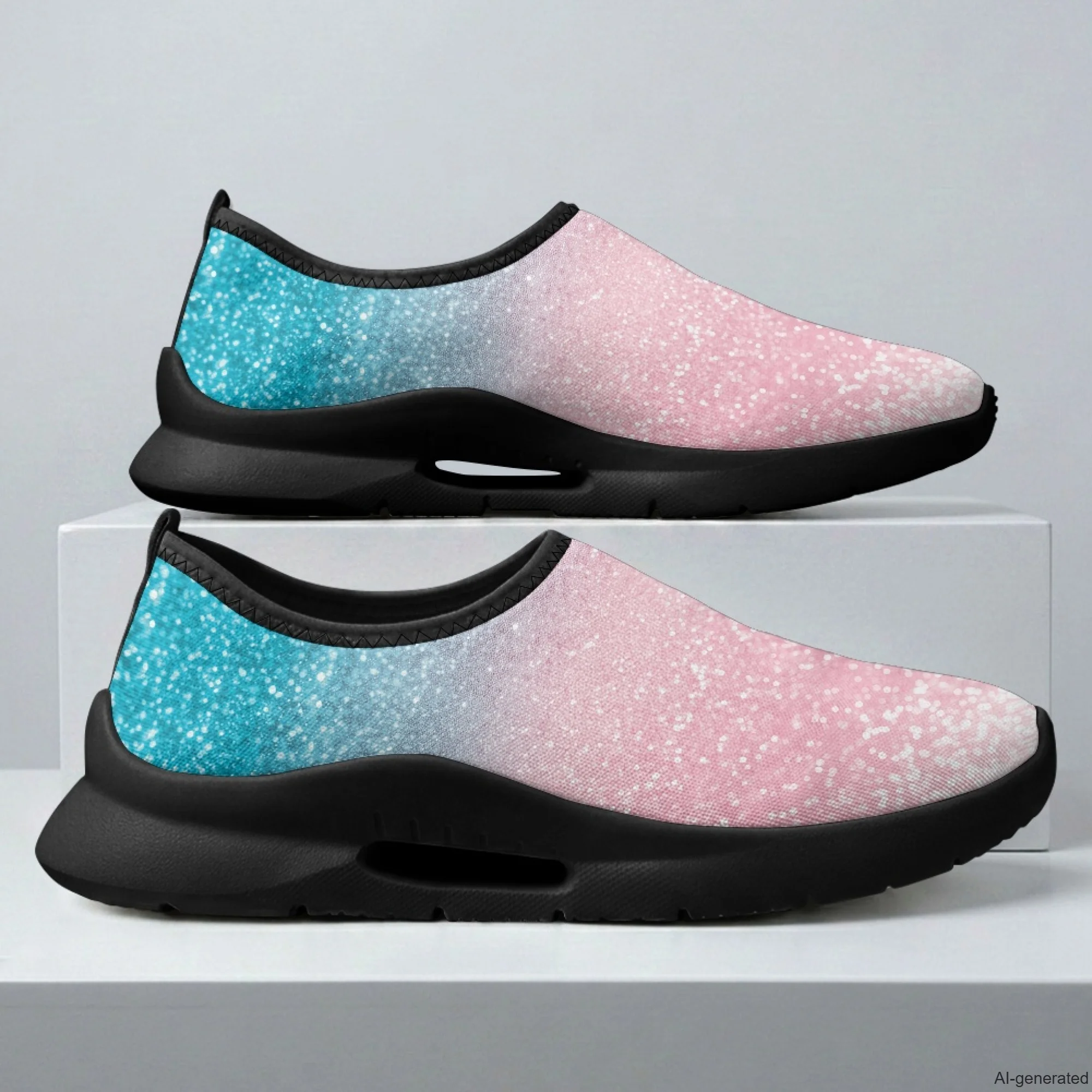 XIXIRIMIDO Mens Casual Shoes Slip On Walking Sneakers Women Gym Workout Shoes Sequin Print Breathable Mesh Shoes 35-48
