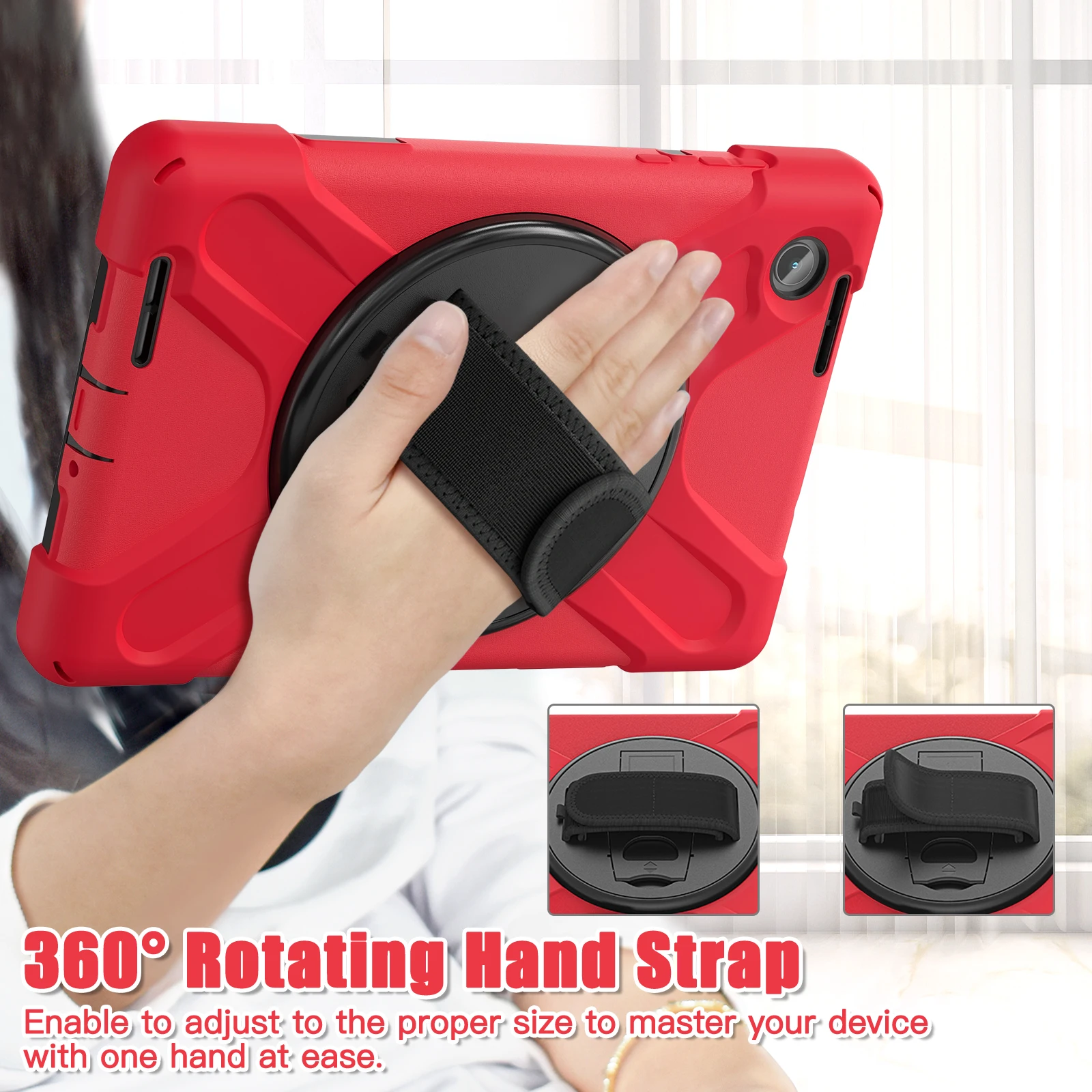 For Lenovo Tab M8 4th Funda Gen 4 Gen4 TB300FU TB300XU Case Tablet Heavy Duty Shockproof Rugged Cover with Hand/Shoulder Strap