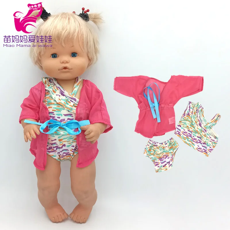 Dolls Clothes Swim Beach Wear Nenuco Ropa Y Su Hermanita 43 Cm Reborn Baby Doll Bathrobe Costumes