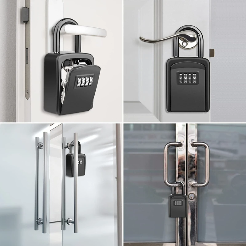 Key Safe With Shackle,Waterproof Key Cabinet Key Box For Outdoor Combination Key Safe For Home, Garage,