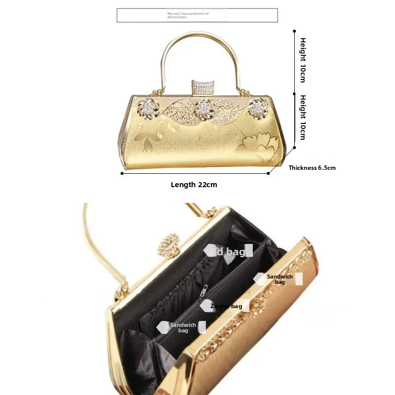 Banquet Dinner Dress Handbag KTV Princess Bag DJ Little Sister Model Bag High-end Diamond White Celebrity Social Bag Temperament
