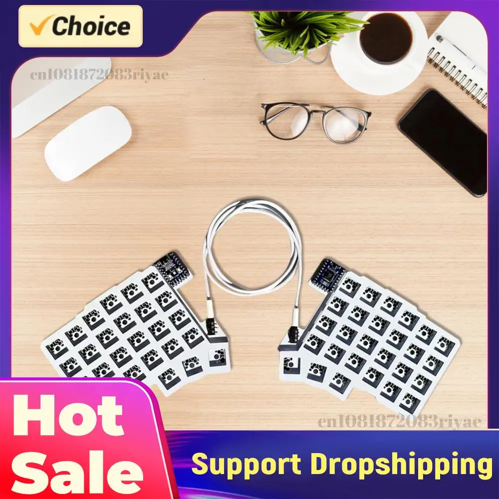 

Раздельная клавиатура, проводная программируемая клавиатура с возможностью горячей замены, для левой и правой руки, поддержка QMK/VIAL, клавиатура с разделённой раскладкой для ПК