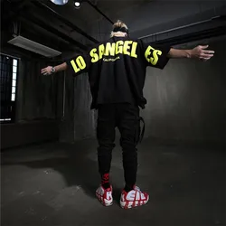 Summer men Oversized t-shirt cotton high quality hip hop Men's Tshirt fashion Causal loose Short Sleeves man street clothing