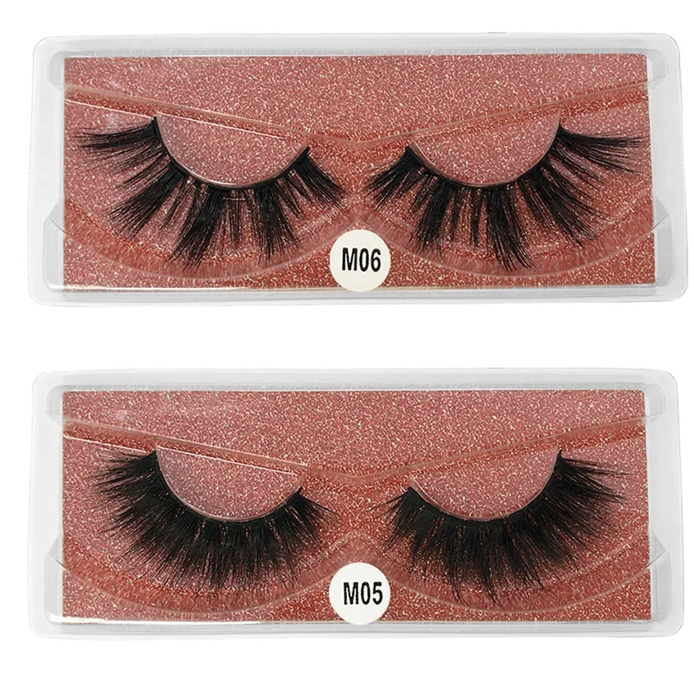 20 Pairs 3D Mink Eyelashes Pack Natural False Eyelashes Set Makeup Fake Eyelashes Bulk Mink Lashes Wholesale