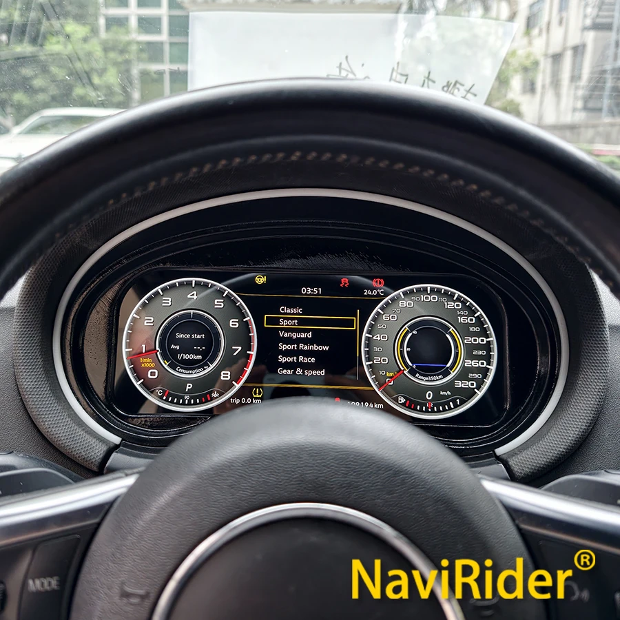 Virtual Cockpit Carplay For Audi TT TTS 2007-2016 LCD Instrument Cluster Digital Dashboard Panel Speedometer Tachometer Clock