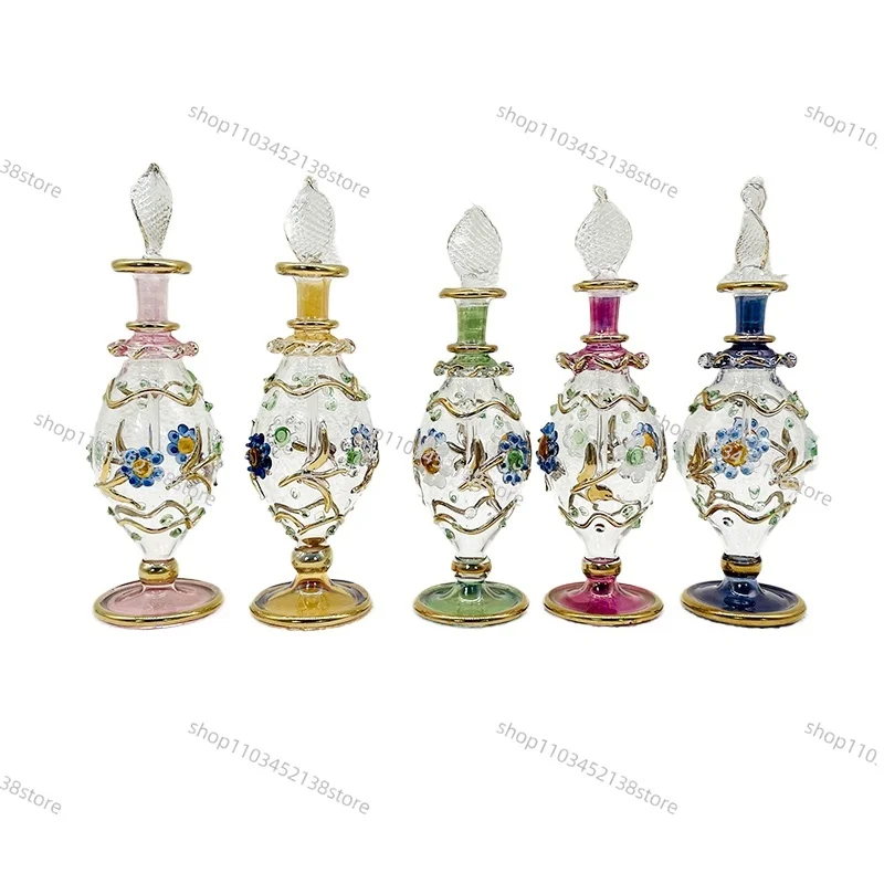 

Egypt's New Perfume Bottle Handmade 10cm Glass Bottle Delicate Decoration Soft Decoration