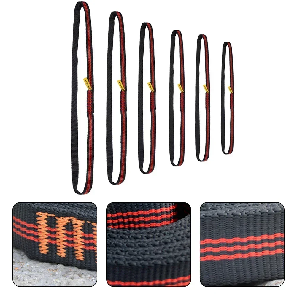 22KN Polyester Webbing Strap Sling Bearing Cord For Rock Climbing Tree Arborist Mountaineering Equipment