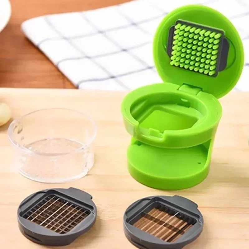 Stainless Steel Manual GarlicPress Household Garlic Kitchens GarlicCutter Minced Machine Tool Kitchen Gadget Accessories