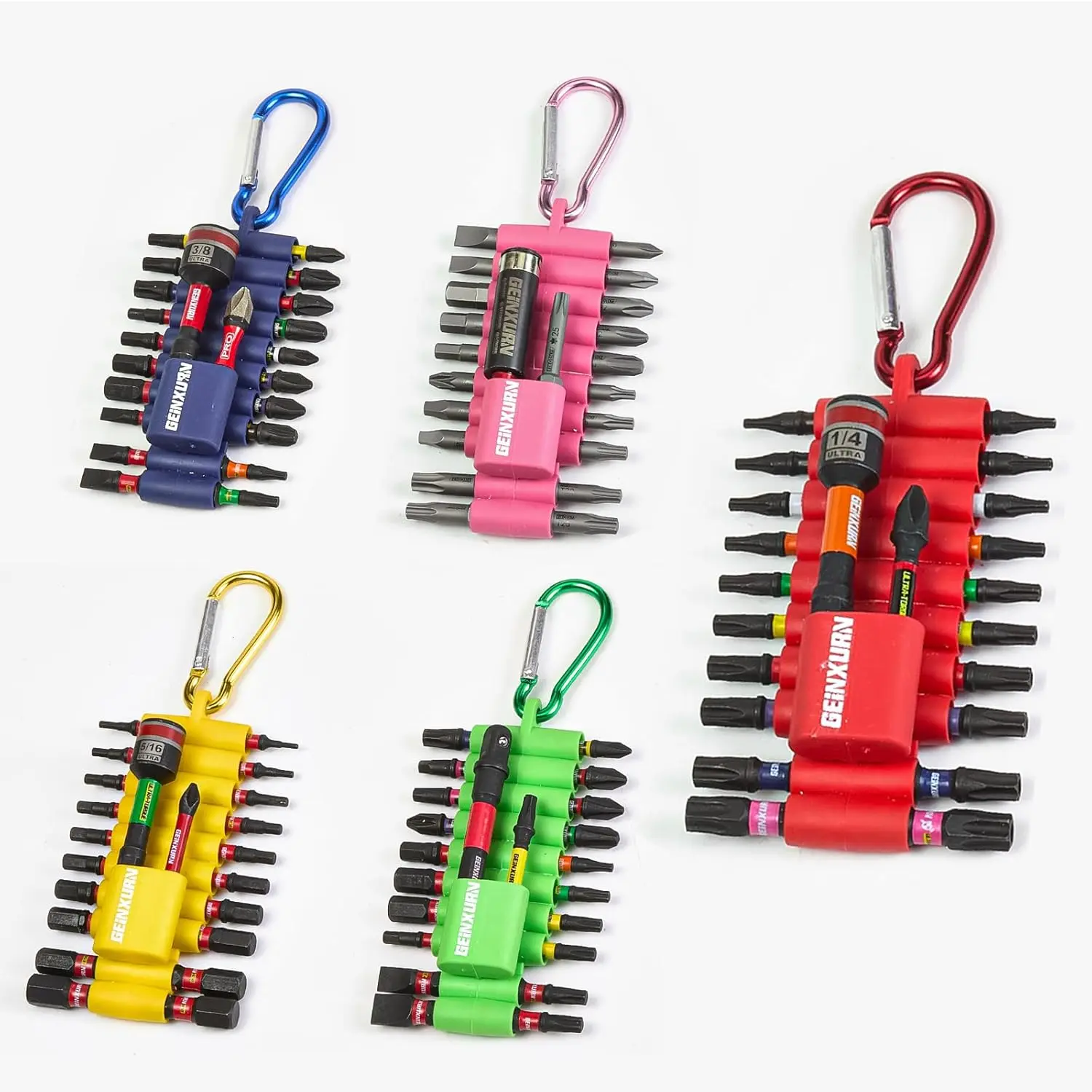 

110 Piece Impact Screwdriver Bits Set, 1/2" Magnetic S2 Steel Multi Power Driver Bits with Socket Adapter and Colorful Organizer