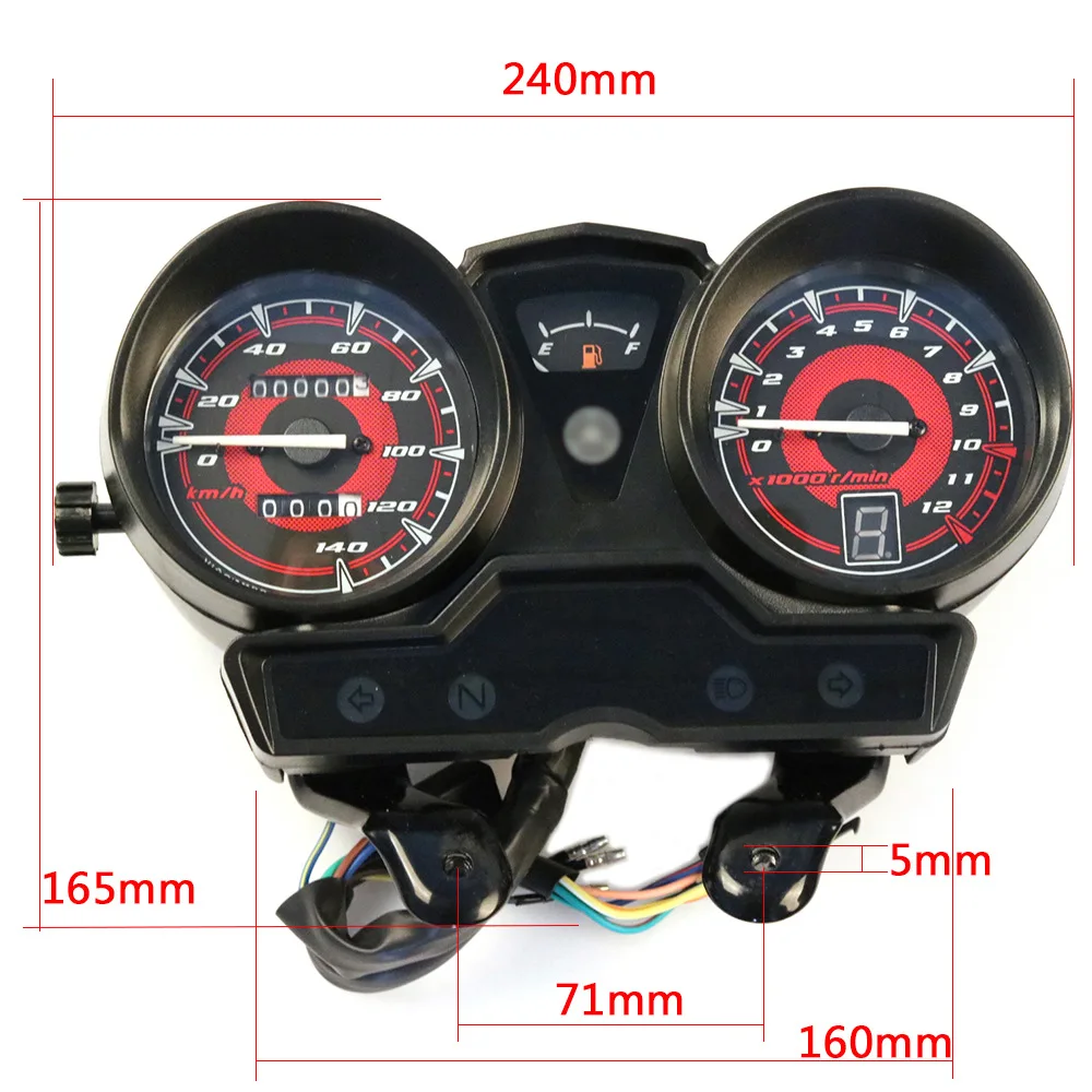 Newest for Yamaha YBR125 JYM125 Speedometer Perfect Condition for Motorcycle Instrument