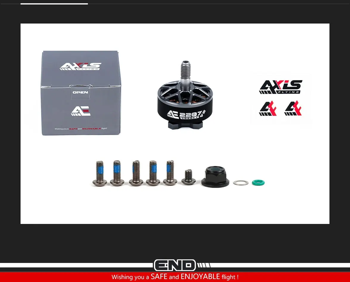 AxisFlying AE2207 V2 1860KV 1960KV 4~6S Lipo Bürstenloser Motor 5mm Welle Geeigneter 5-Zoll-Propeller Flower Fly Traversing Drone – Detail 6