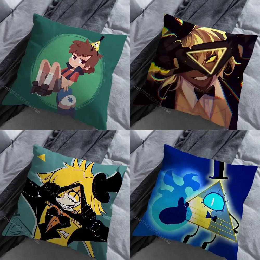 Gravity Falls Bill Cipher Pillow Case For 30x30cm,45x45cm,55x55cm, For Home Bedroom Decoration And Protector