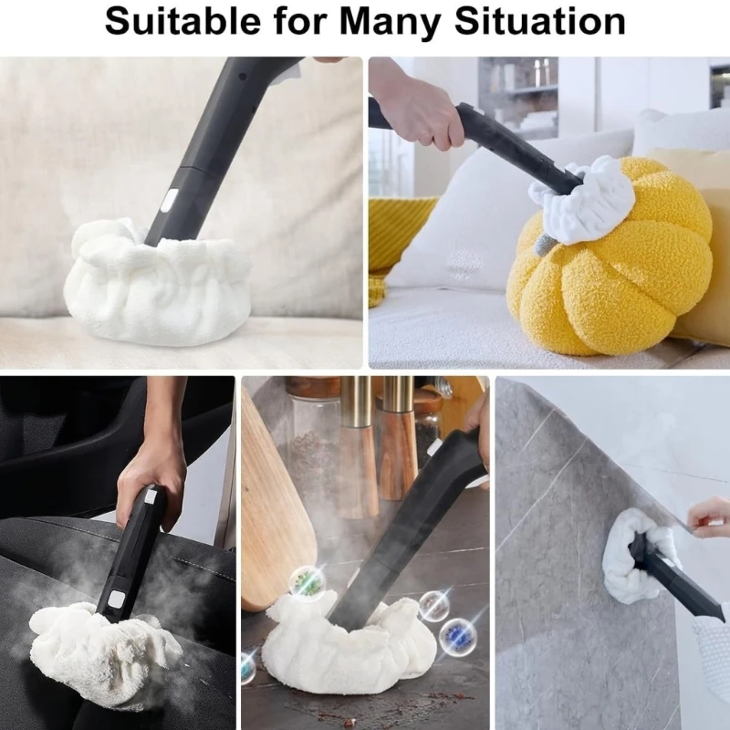 

6Pcs Steams Mop Cloths Triangular Small Bonnets Thick Absorbent Double Layer