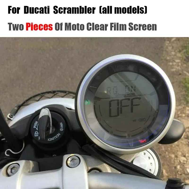 Motorcycle Transparent Crystal TPU Cluster Scratch Film Speedometer Screen Protector For Ducati Scrambler 800 2015-2018