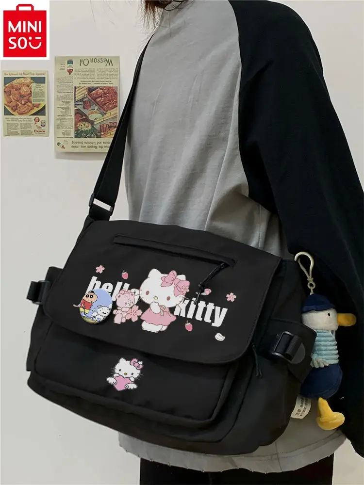 Mini HelloKitty uroczy kreskówkowa torba na ramię wszechstronny plecak płócienny Crossbody dla studentów o dużej pojemności