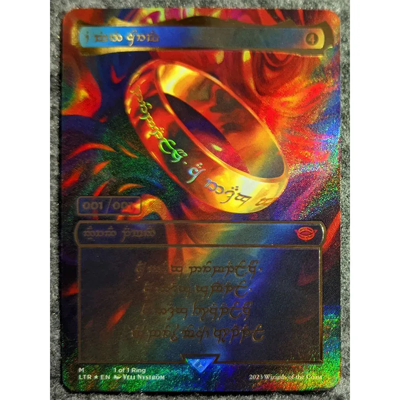 Anime Yu-Gi-Oh DIY ACG Board Game, Batalha Laser Refração Foil, Um Anel Brinquedos para Meninos, Cartões Colecionáveis, Presente de Aniversário