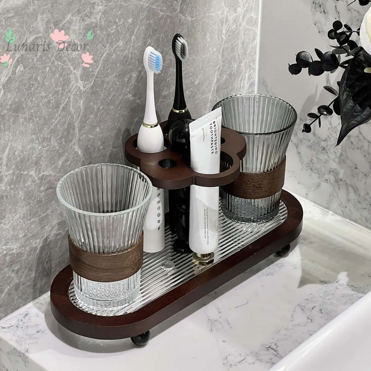 Washing Toothbrush Household Bathroom Electric Toothbrush Premium Shelf Set Mouthwash Cup Brushing Teeth