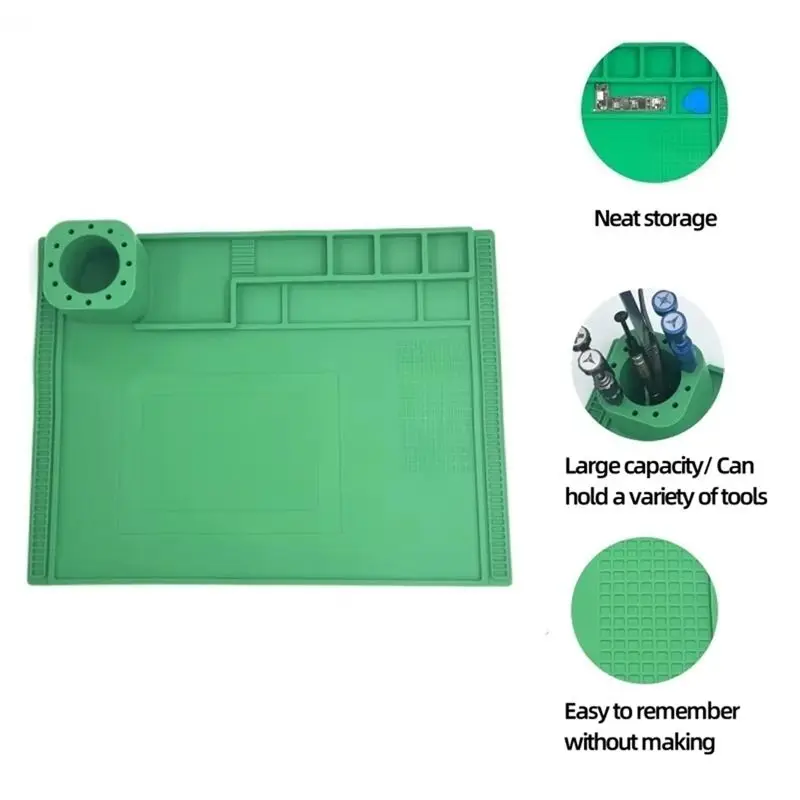 Y50A-Adsorption Soldering Mat Platform Heat-Resistant Magnetic For BGA Soldering Station Silicone Repair Pad 400X300mm