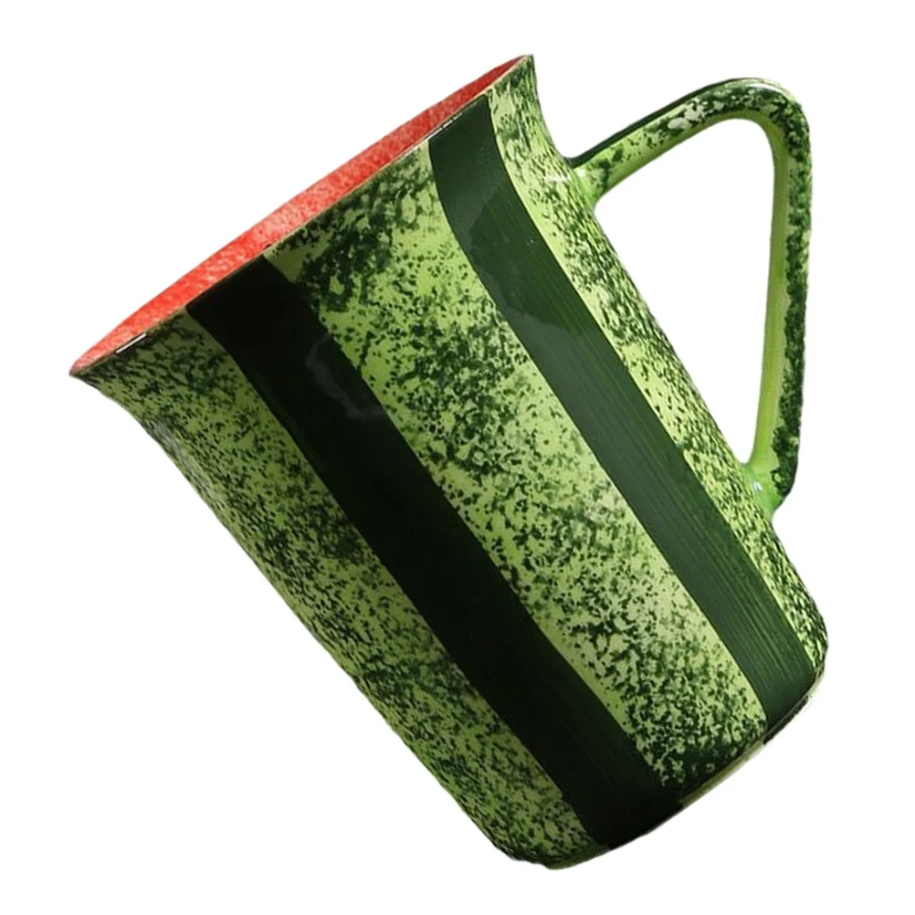 

Charming Watermelon Ceramic Mug Heatresistant Coffee Tea Cup Ideal for Home Office Daily Use Coffee Mug Beverage Cups