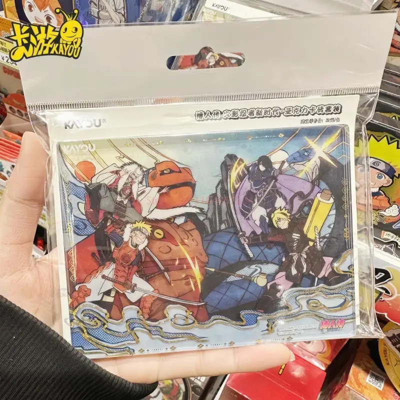 

KAYOU оригинальные карты Наруто, акриловая карта, набор кирпичей, официальная коллекционная подарочная коробка в стиле аниме, тематический набор дисплеев, игрушки