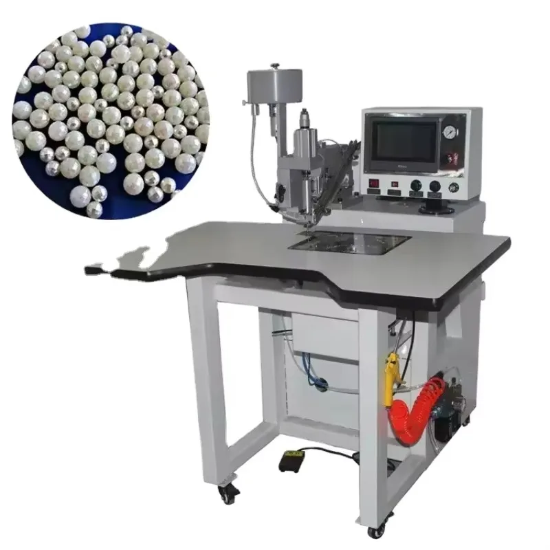 High Speed Bead Embroidery Machine Pearl Setting Machine, Pearl Beads Machine for Shoes/Hats/Clothes