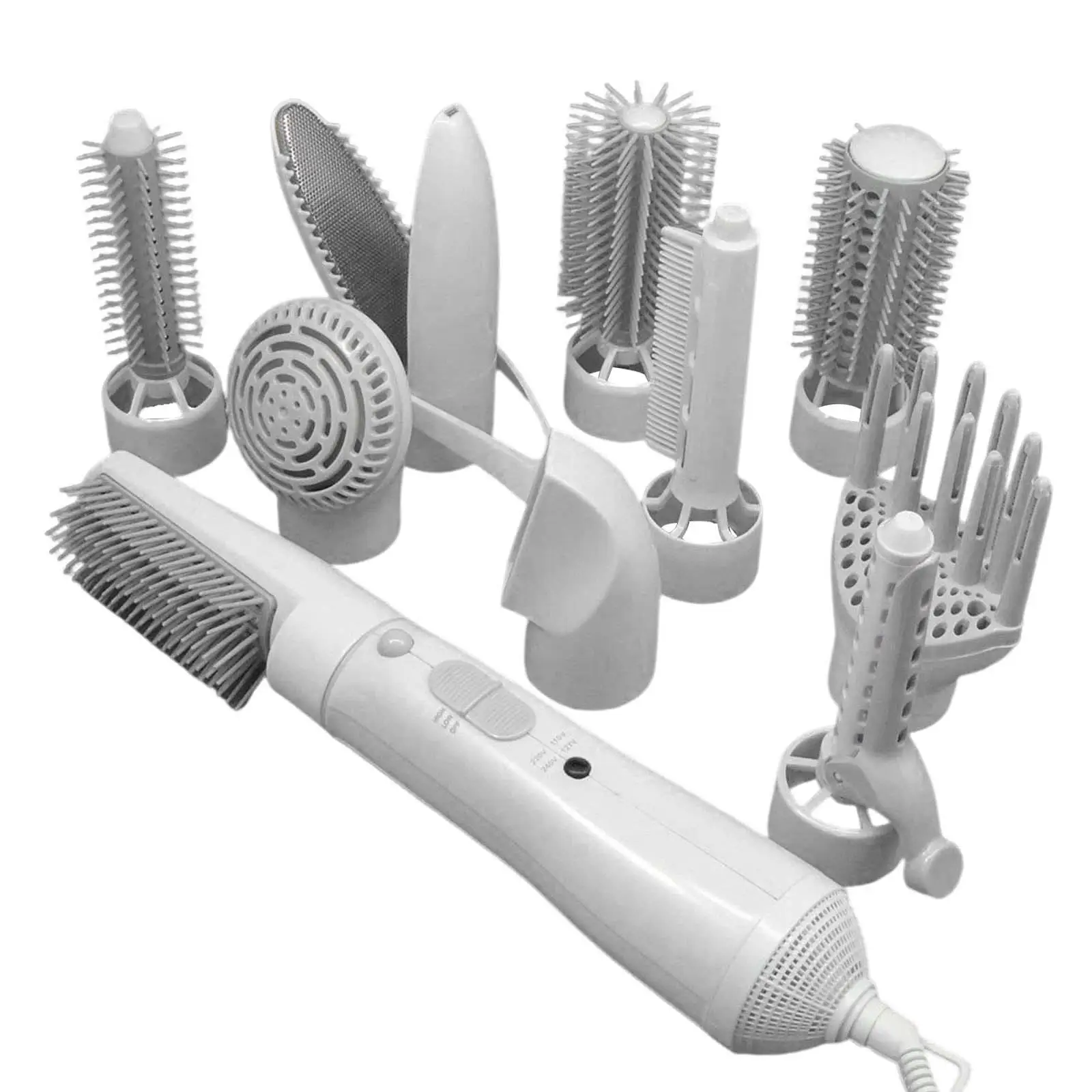 Escova de ar quente volumizando 2 configurações de temperatura Multi Styler Curling Styler